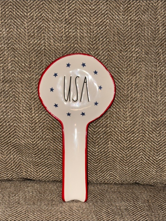 Rae Dunn Other - NWT RAE DUNN CERAMIC PATRIOTIC SPOON REST USA RED WHITE BLUE STARS KITCHEN